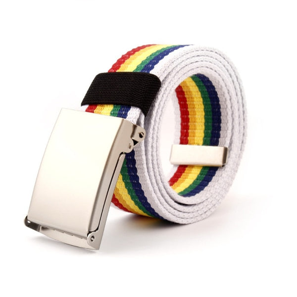  Gay Pride Canvas Belt by Queer In The World sold by Queer In The World: The Shop - LGBT Merch Fashion