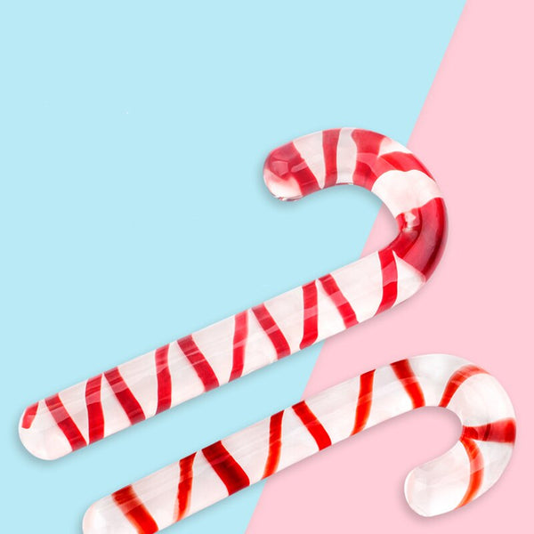 Small Glass Red Candy Cane Dildo by Queer In The World sold by Queer In The World: The Shop - LGBT Merch Fashion