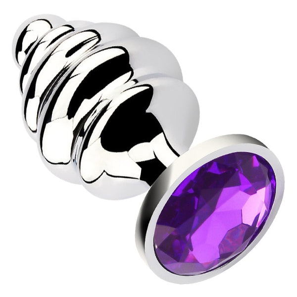 Purple - Large Stainless Steel Jewel Butt Plug by Queer In The World sold by Queer In The World: The Shop - LGBT Merch Fashion