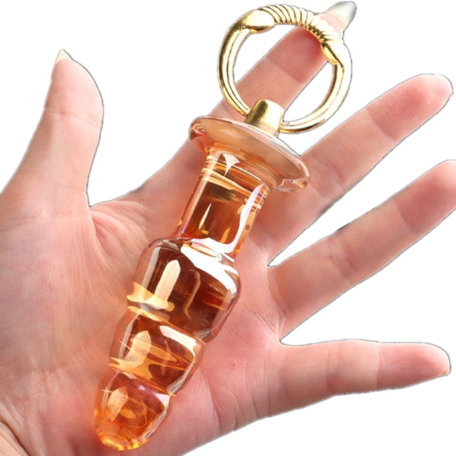 Orange Glass Butt Plug  Queer In The World: The Shop