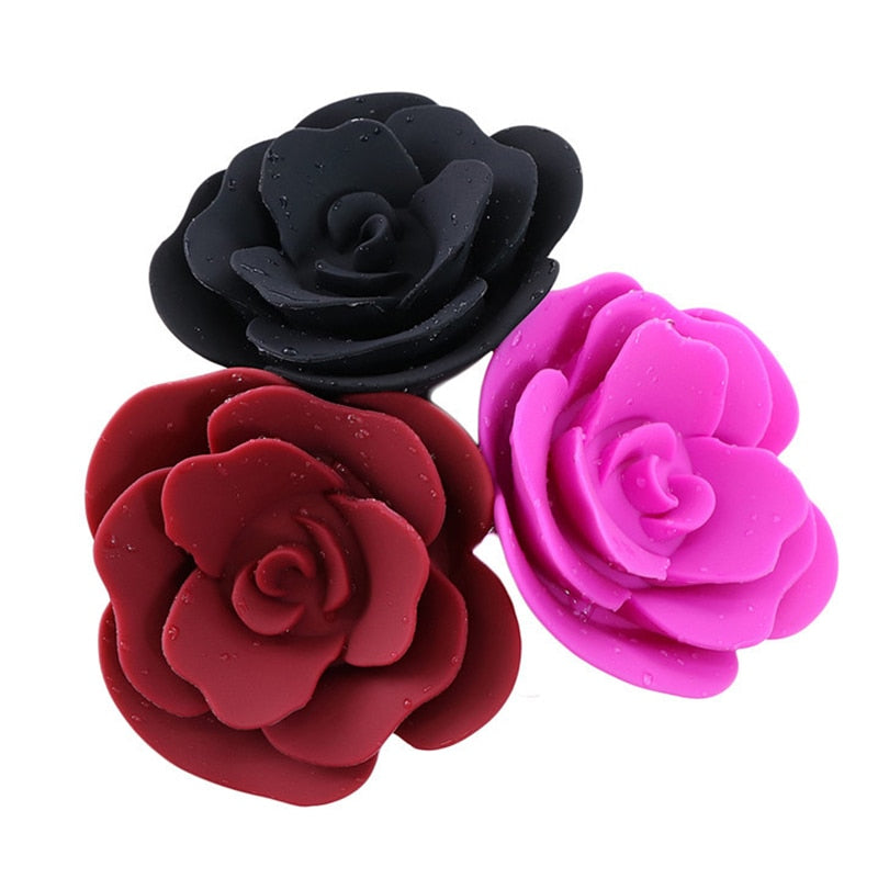 Black Silicone Rose Butt Plug by Queer In The World sold by Queer In The World: The Shop - LGBT Merch Fashion
