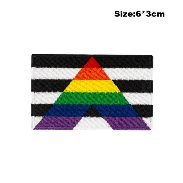  Straight Ally Flag Iron On Embroidered Patch by Queer In The World sold by Queer In The World: The Shop - LGBT Merch Fashion