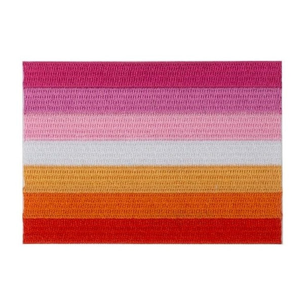  Lesbian Flag Iron On Embroidered Patch by Queer In The World sold by Queer In The World: The Shop - LGBT Merch Fashion
