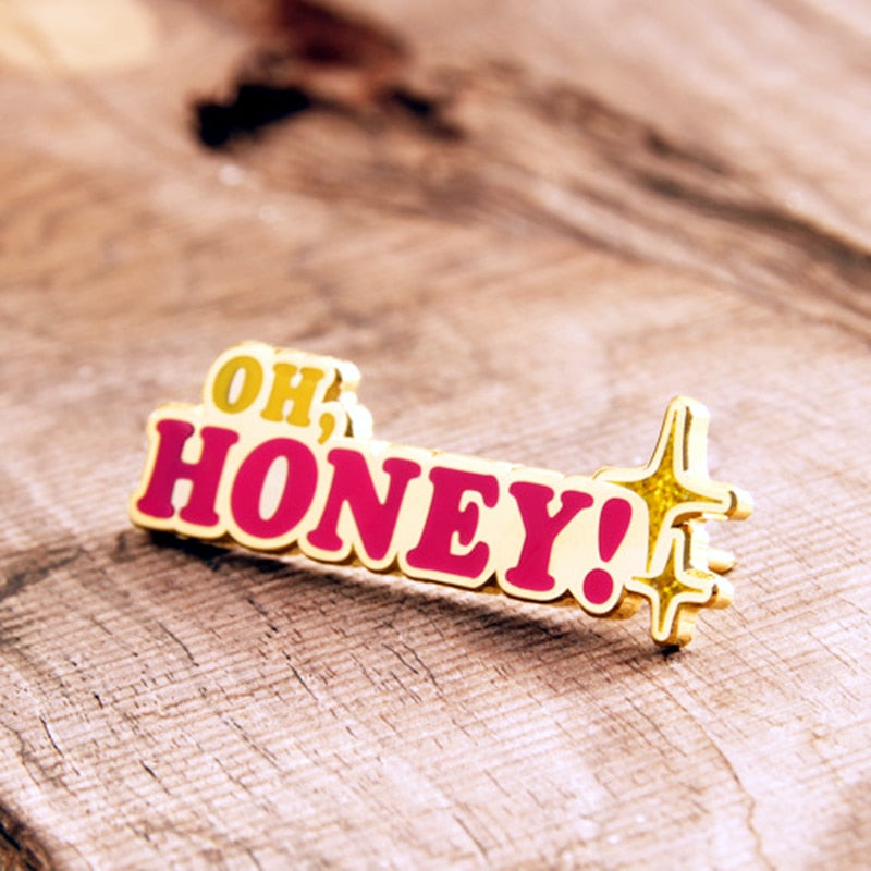  Oh Honey Enamel Pin by Queer In The World sold by Queer In The World: The Shop - LGBT Merch Fashion