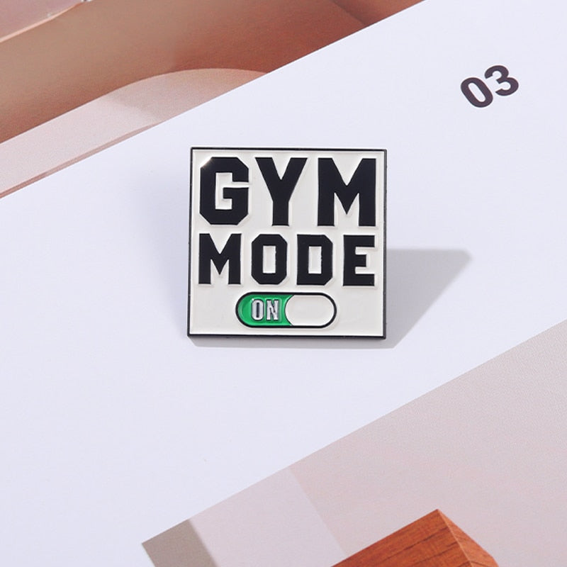  Gym Mode On Enamel Pin by Queer In The World sold by Queer In The World: The Shop - LGBT Merch Fashion