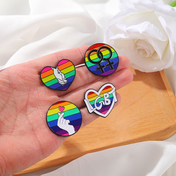  Love Is Love Enamel Pins by Queer In The World sold by Queer In The World: The Shop - LGBT Merch Fashion
