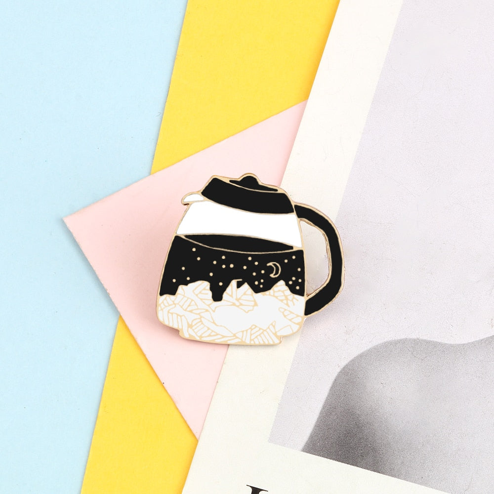  Nature In My Coffee Enamel Pin by Queer In The World sold by Queer In The World: The Shop - LGBT Merch Fashion