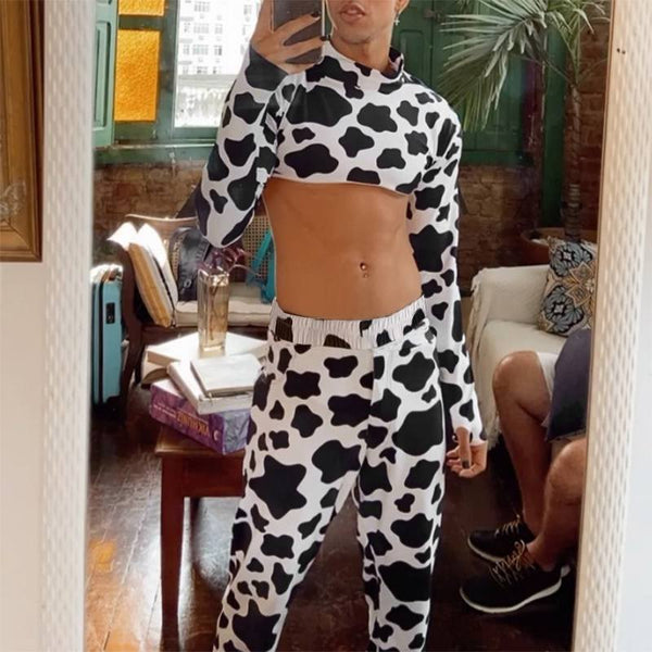  Got Milk? Printed Crop Top + Pants (2 Piece Outfit) by Queer In The World sold by Queer In The World: The Shop - LGBT Merch Fashion