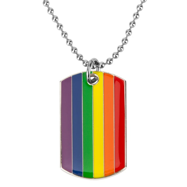  LGBT Pride Tag Necklace by Queer In The World sold by Queer In The World: The Shop - LGBT Merch Fashion