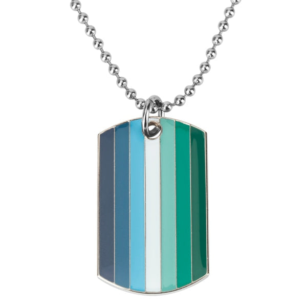  Gay Male Pride Tag Necklace by Queer In The World sold by Queer In The World: The Shop - LGBT Merch Fashion