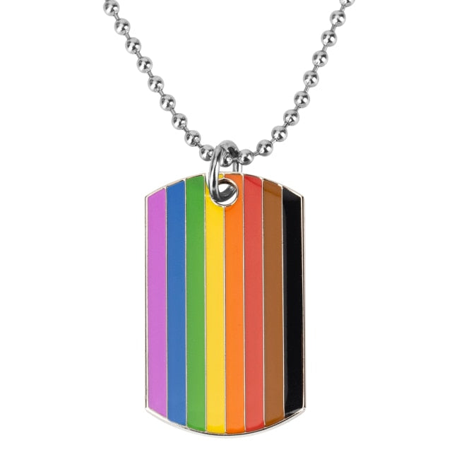  Philadelphia Pride Tag Necklace by Queer In The World sold by Queer In The World: The Shop - LGBT Merch Fashion