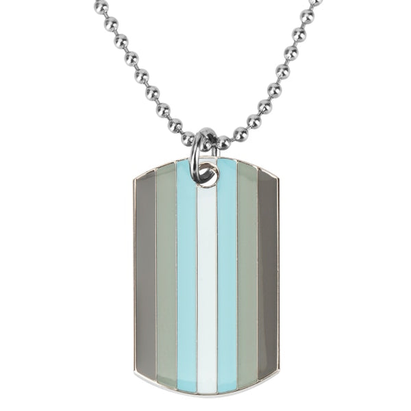  Demiboy Pride Tag Necklace by Queer In The World sold by Queer In The World: The Shop - LGBT Merch Fashion