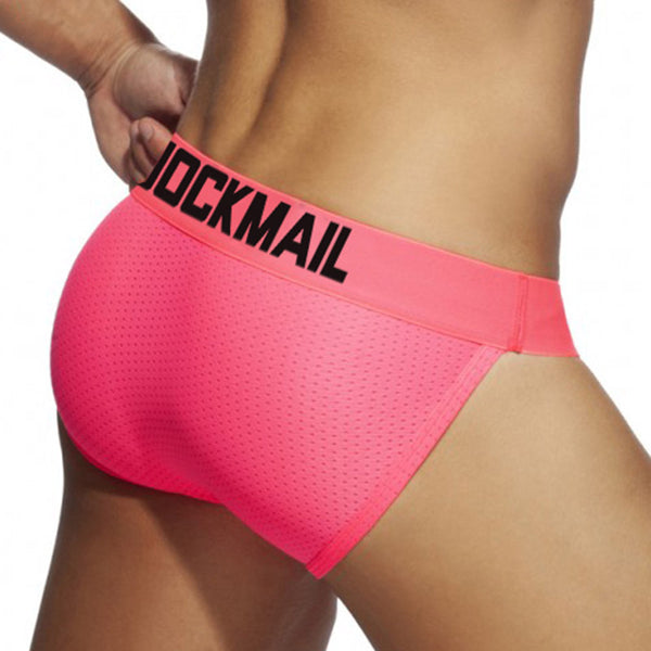 Red Jockmail Neon Party Bikini Briefs by Queer In The World sold by Queer In The World: The Shop - LGBT Merch Fashion