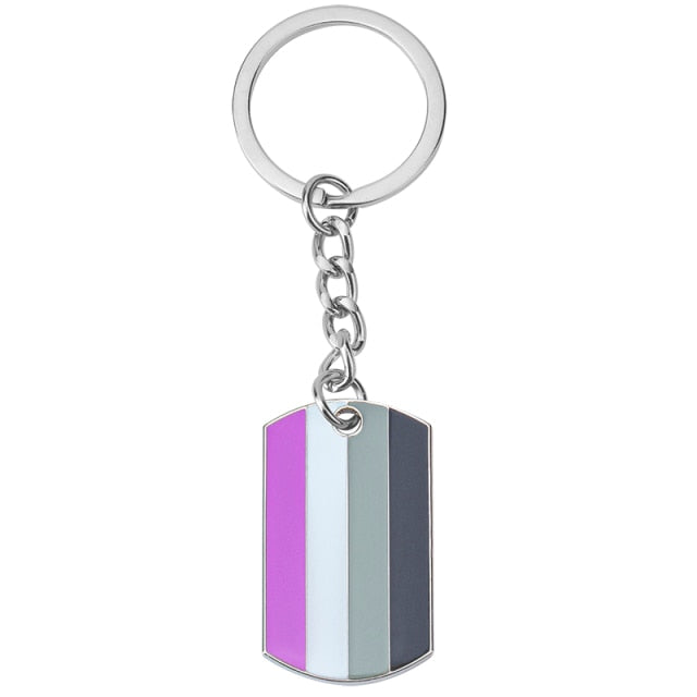  Asexual Pride Keychain by Queer In The World sold by Queer In The World: The Shop - LGBT Merch Fashion
