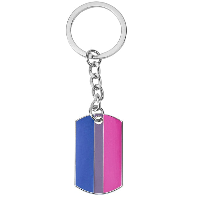  Bisexual Pride Keychain by Queer In The World sold by Queer In The World: The Shop - LGBT Merch Fashion