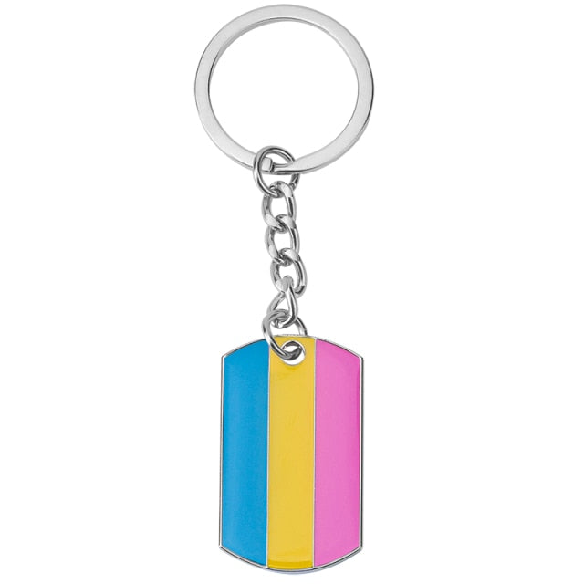  Pansexual Pride Keychain by Queer In The World sold by Queer In The World: The Shop - LGBT Merch Fashion