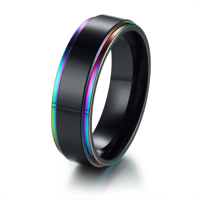 Black Chromatica Pride Ring by Queer In The World sold by Queer In The World: The Shop - LGBT Merch Fashion