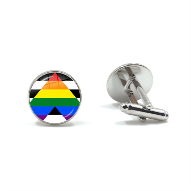  Straight Ally Cufflinks by Queer In The World sold by Queer In The World: The Shop - LGBT Merch Fashion