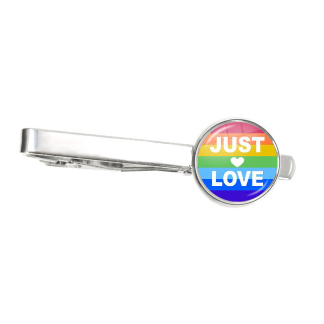  Just Love Tie Clip by Queer In The World sold by Queer In The World: The Shop - LGBT Merch Fashion