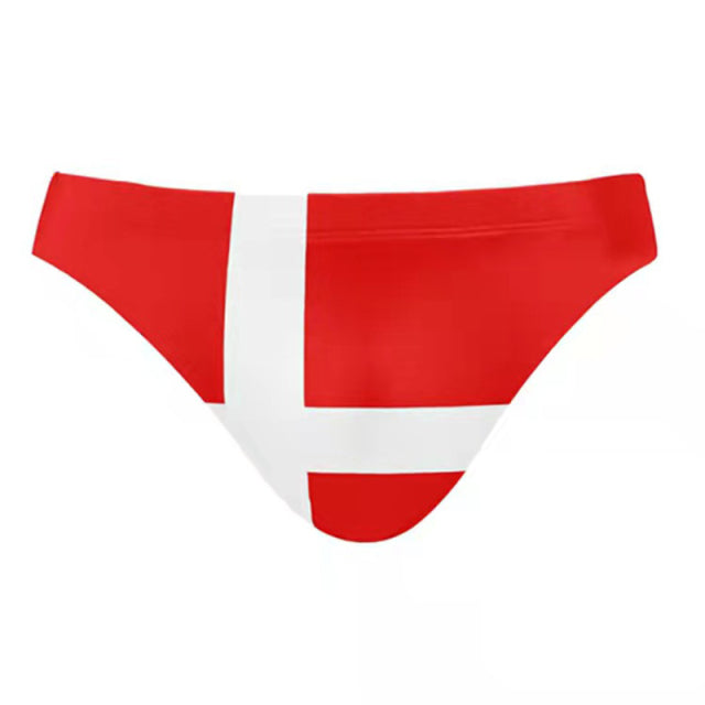  Denmark Flag Swim Briefs by Oberlo sold by Queer In The World: The Shop - LGBT Merch Fashion