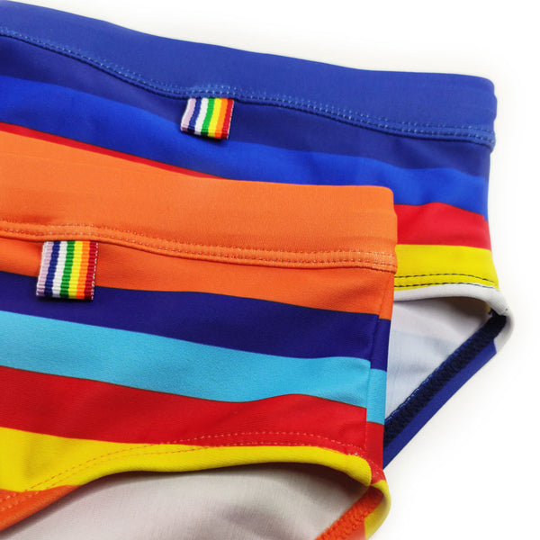 Black Sexy Striped Swim Briefs by Queer In The World sold by Queer In The World: The Shop - LGBT Merch Fashion