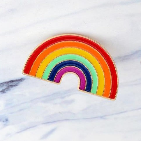  LGBT Rainbow Enamel Pin by Queer In The World sold by Queer In The World: The Shop - LGBT Merch Fashion