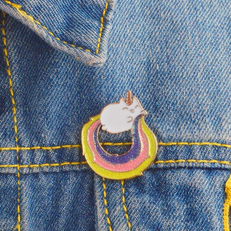 Rainbow Kitty Enamel Pin by Oberlo sold by Queer In The World: The Shop - LGBT Merch Fashion