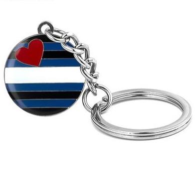  Leather Pride Keychain by Queer In The World sold by Queer In The World: The Shop - LGBT Merch Fashion