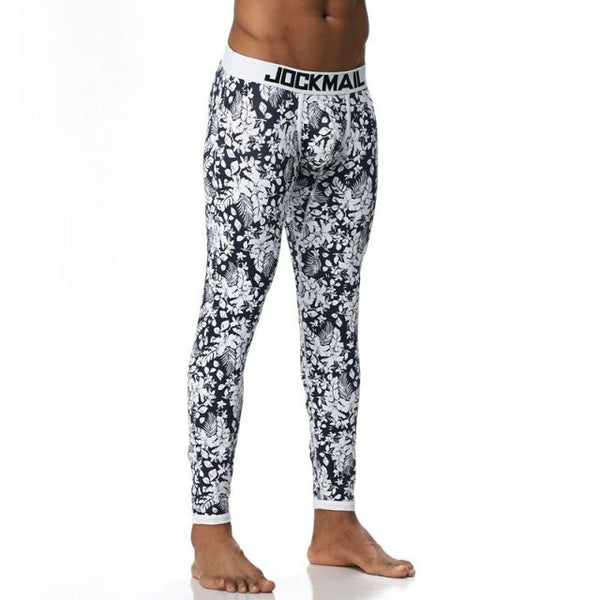 B&W Floral Jockmail Thermal Long Johns / Underwear by Queer In The World sold by Queer In The World: The Shop - LGBT Merch Fashion