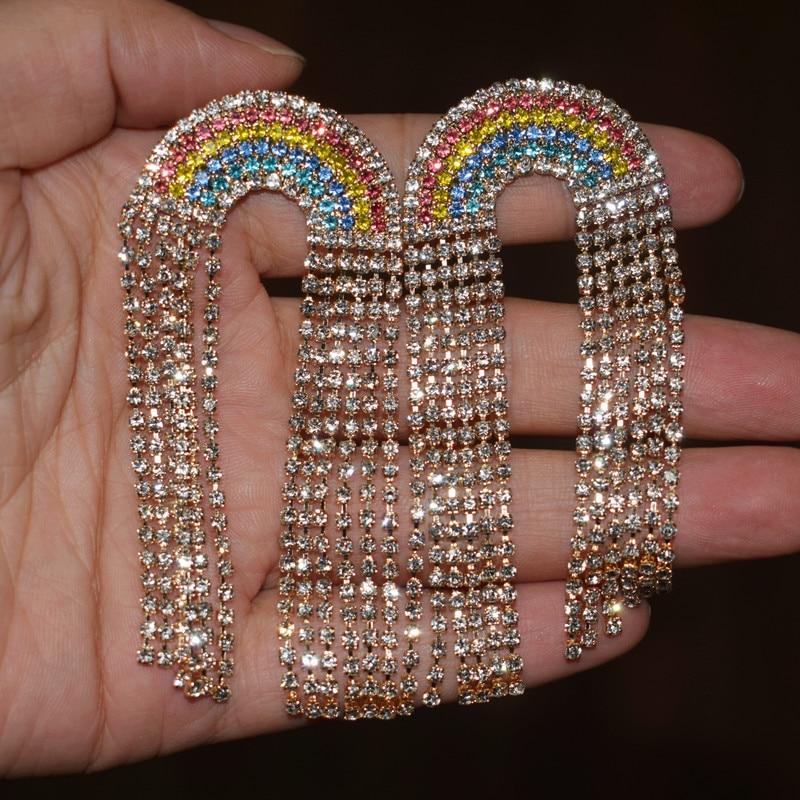Rainbow Rhinestone Earrings by Queer In The World sold by Queer In The World: The Shop - LGBT Merch Fashion
