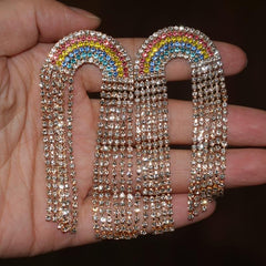 Rainbow Rhinestone Earrings by Queer In The World sold by Queer In The World: The Shop - LGBT Merch Fashion