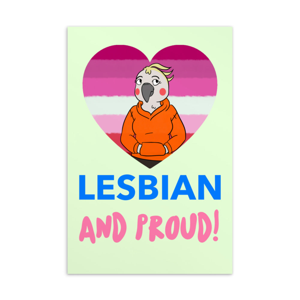  Lesbian And Proud Postcard by Queer In The World Originals sold by Queer In The World: The Shop - LGBT Merch Fashion