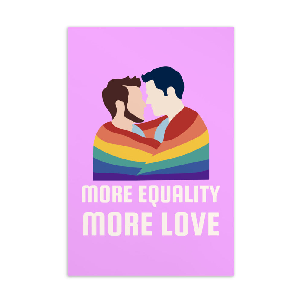  More Equality More Love Postcard by Queer In The World Originals sold by Queer In The World: The Shop - LGBT Merch Fashion