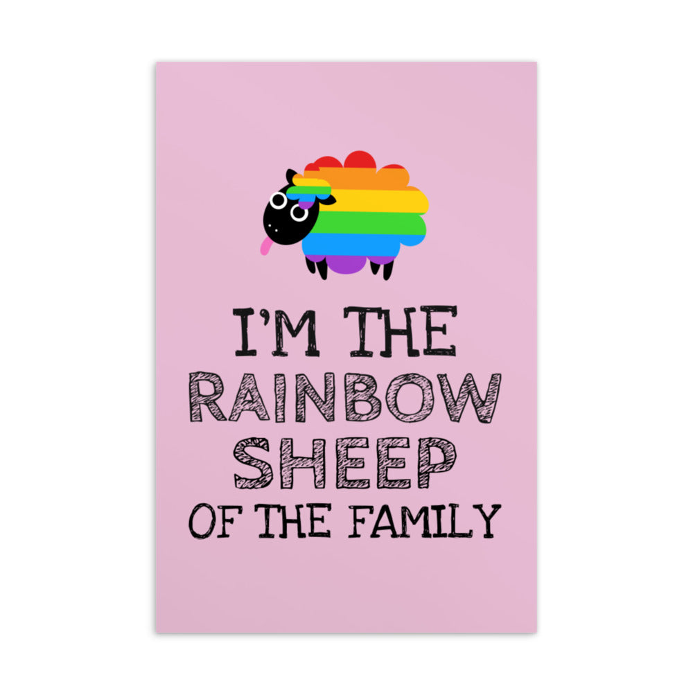  I'm The Rainbow Sheep Of The Family Postcard by Printful sold by Queer In The World: The Shop - LGBT Merch Fashion