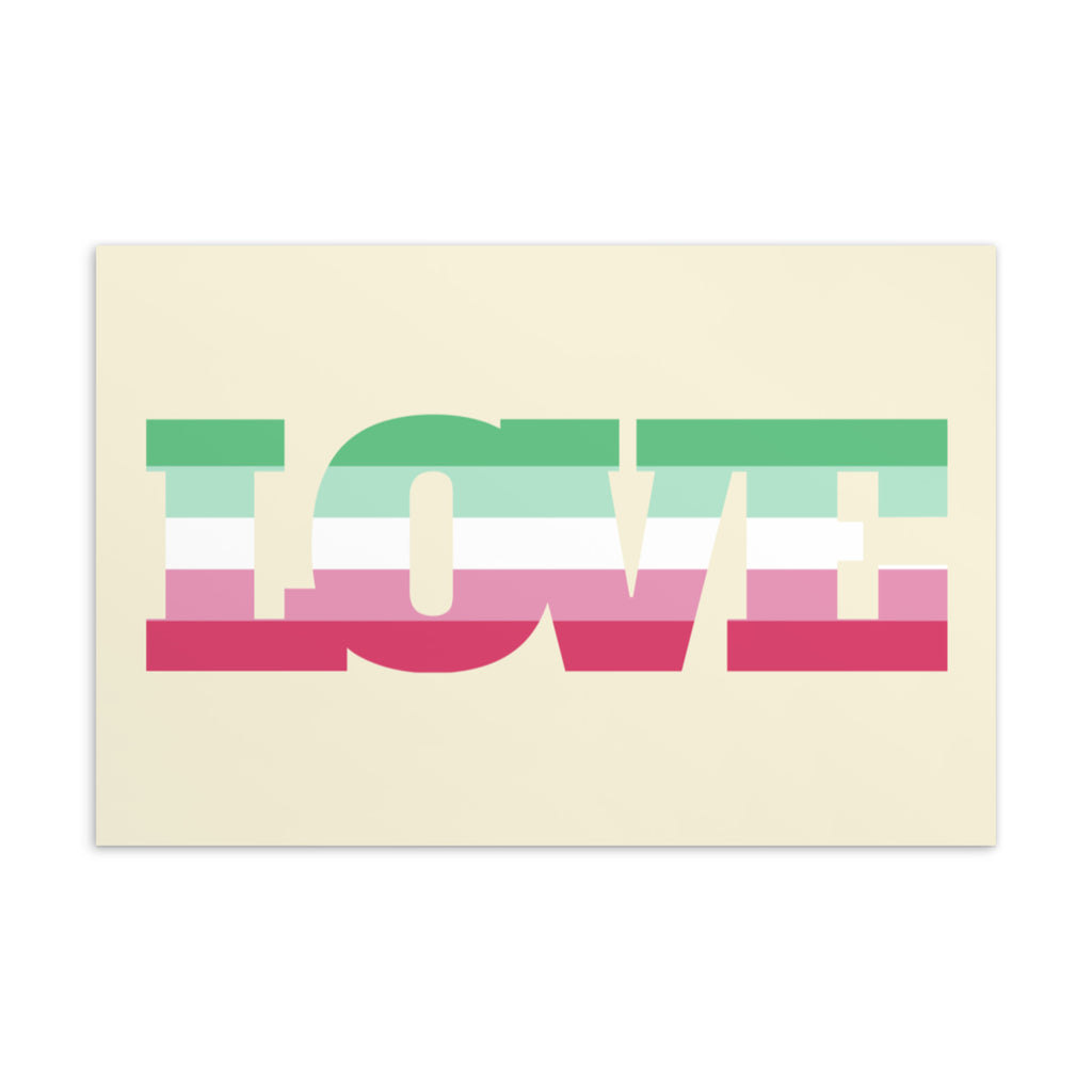  Abrosexual Pride Postcard by Queer In The World Originals sold by Queer In The World: The Shop - LGBT Merch Fashion