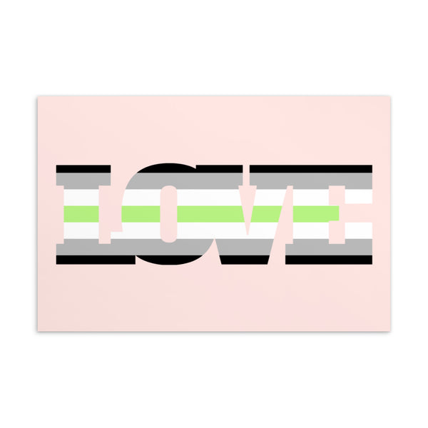  Agender Love Postcard by Queer In The World Originals sold by Queer In The World: The Shop - LGBT Merch Fashion