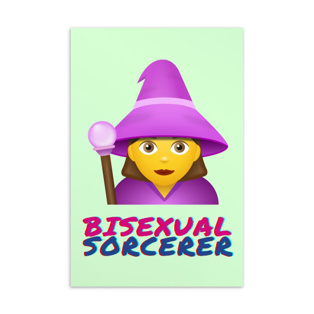  Bisexual Sorcerer Postcard by Queer In The World Originals sold by Queer In The World: The Shop - LGBT Merch Fashion