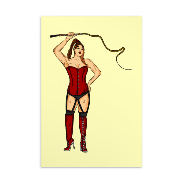  Dominatrix Postcard by Queer In The World Originals sold by Queer In The World: The Shop - LGBT Merch Fashion