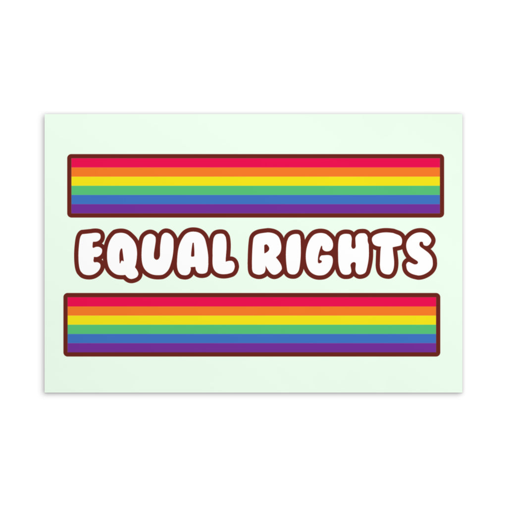  Equal Rights Postcard by Queer In The World Originals sold by Queer In The World: The Shop - LGBT Merch Fashion