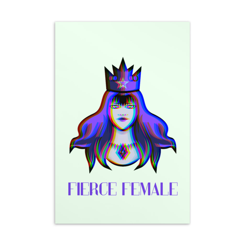  Fierce Female Postcard by Queer In The World Originals sold by Queer In The World: The Shop - LGBT Merch Fashion