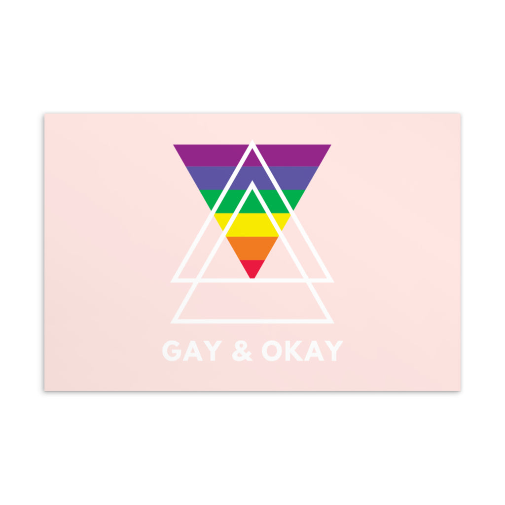  Gay & Ok Postcard by Queer In The World Originals sold by Queer In The World: The Shop - LGBT Merch Fashion