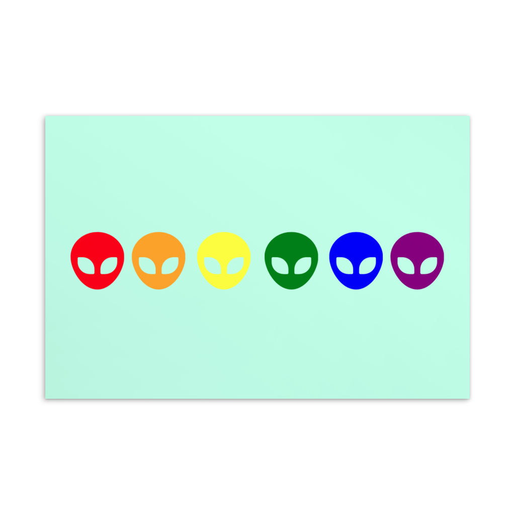  Gay Alien Postcard by Queer In The World Originals sold by Queer In The World: The Shop - LGBT Merch Fashion