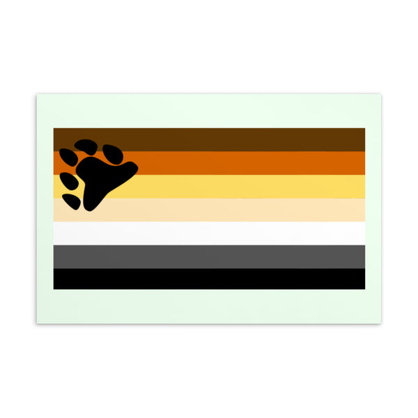  Gay Bear Pride Postcard by Queer In The World Originals sold by Queer In The World: The Shop - LGBT Merch Fashion