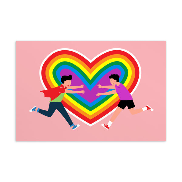  Gay Couple Postcard by Queer In The World Originals sold by Queer In The World: The Shop - LGBT Merch Fashion