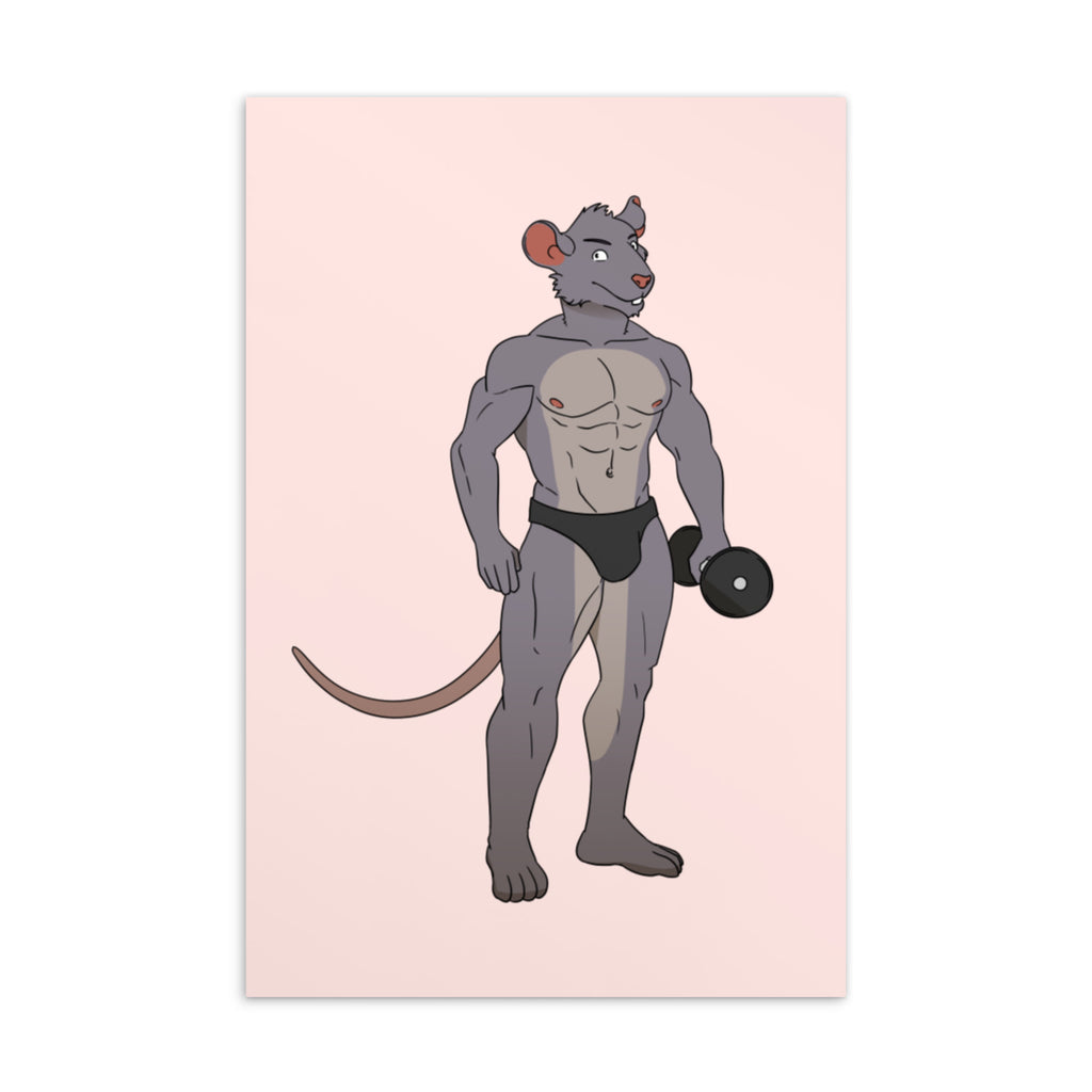  Gay Gym Rat Postcard by Queer In The World Originals sold by Queer In The World: The Shop - LGBT Merch Fashion