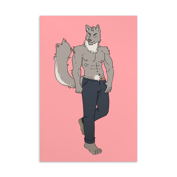  Gay Wolf Postcard by Queer In The World Originals sold by Queer In The World: The Shop - LGBT Merch Fashion