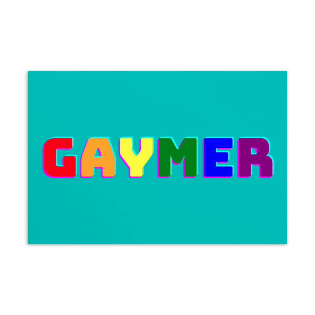  Gaymer Postcard by Queer In The World Originals sold by Queer In The World: The Shop - LGBT Merch Fashion