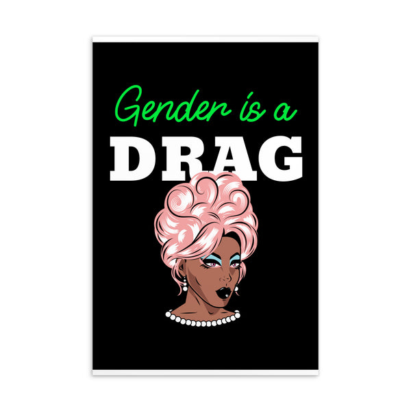  Gender Is A Drag Postcard by Queer In The World Originals sold by Queer In The World: The Shop - LGBT Merch Fashion