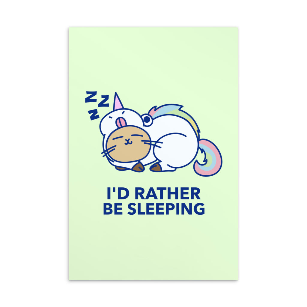  I'd Rather Be Sleeping Postcard by Queer In The World Originals sold by Queer In The World: The Shop - LGBT Merch Fashion