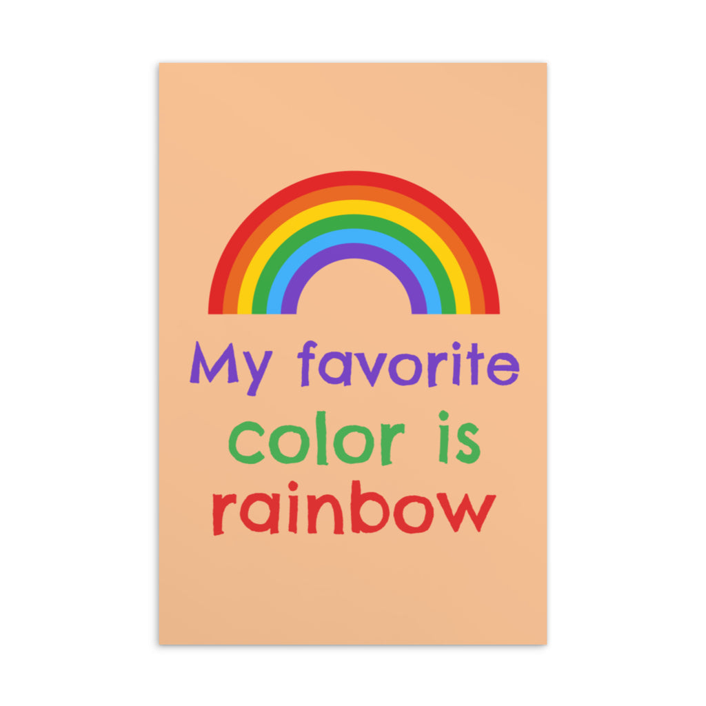  My Favourite Color Is Rainbow Postcard by Queer In The World Originals sold by Queer In The World: The Shop - LGBT Merch Fashion